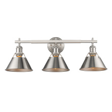 Golden 3306-BA3 PW-PW - Yep by Golden Lighting Orwell 3-light Vanity in Pewter